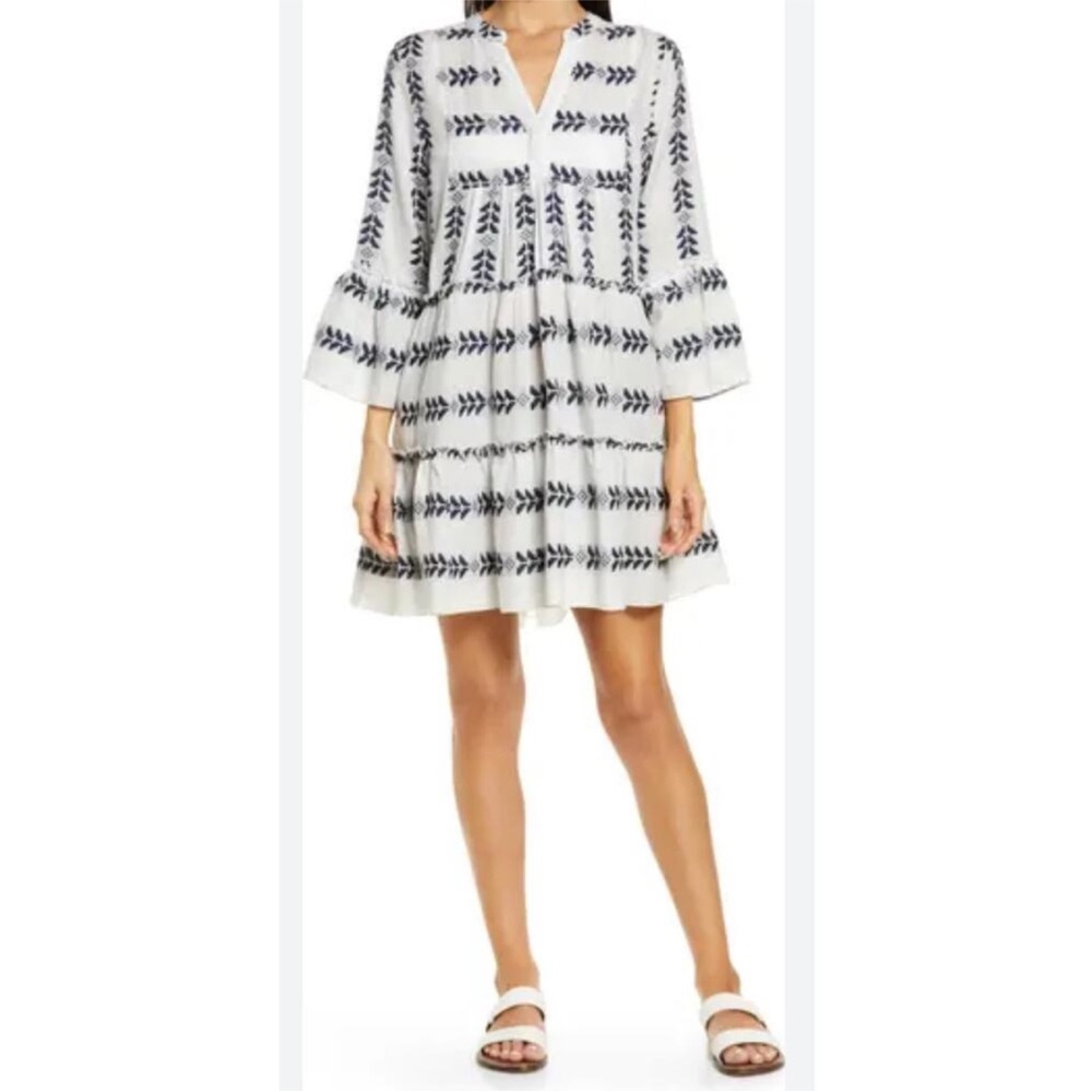 Elan Black and White Mini Dress